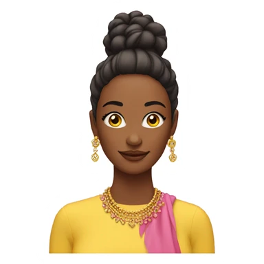 lady with long lashes, earings with a pink and yellow backgrund sticker