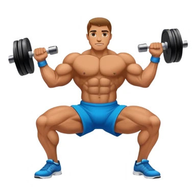 bodybuilder dumbbell lunges sticker