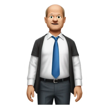 Olaf Scholz photorealistic shrugs sticker