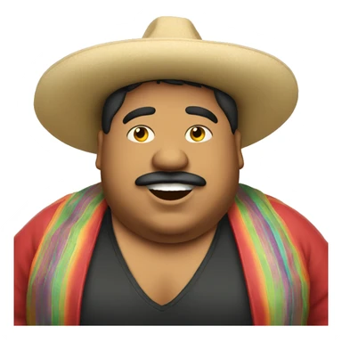 fat mexican who plays piano sticker
