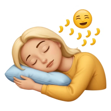 person sleeping and dreaming emoji style sticker
