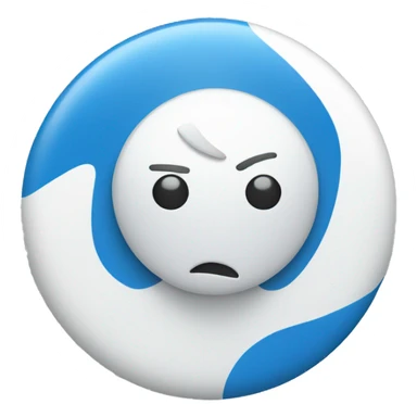 White tick in a blue circle sticker