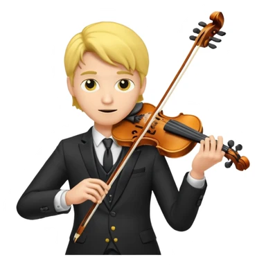 yellow-colored violinist man  sticker