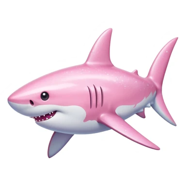 Pastel Pink Sparkling Shark sticker