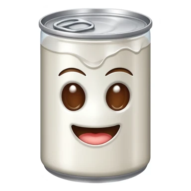 A can of coconut milk sticker