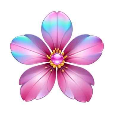 sakura flower with holographic finish sticker
