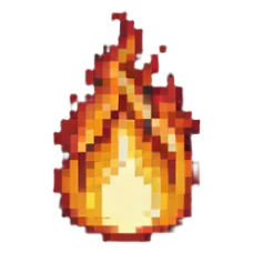 long horizontal fire flame sticker
