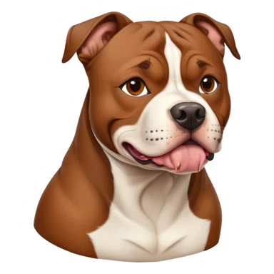muscular Staffordshire Bull Terrier dog with short coat, broad head, and strong jaw sticker