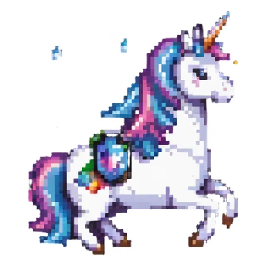 rocketship unicorn sticker