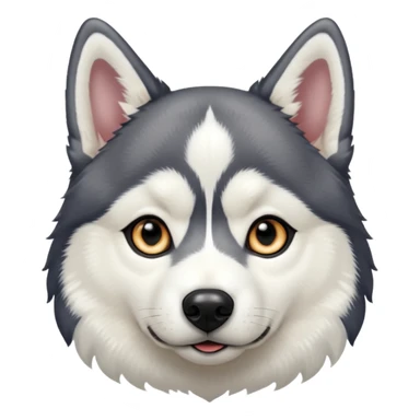 Siberian husky black and white sticker