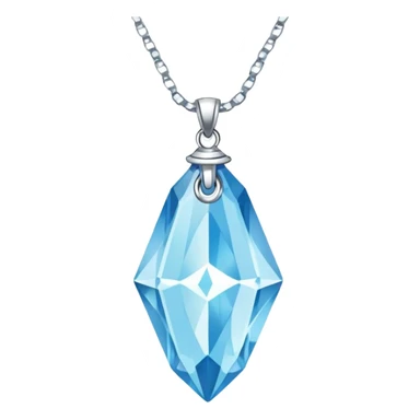 Light blue crystal necklace charm sticker