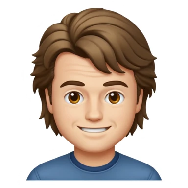 Steve harrington emoji with much hair and more expressful eyebrows sticker
