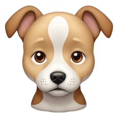 Sad brown and white short haired dog sticker