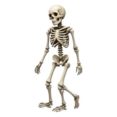 Skeleton walking like a zombie sticker