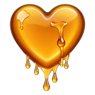 Heart with honey sticker