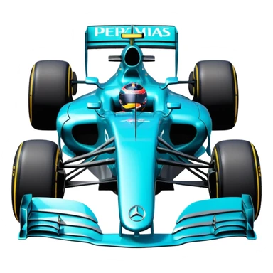 A blue mercedes-amg petronas f1 car sticker
