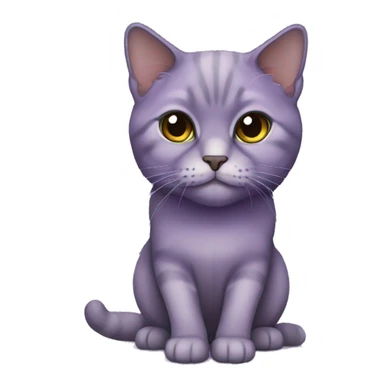 Scottish cat of purple color lop-eared sticker