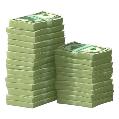 Money stacked sticker