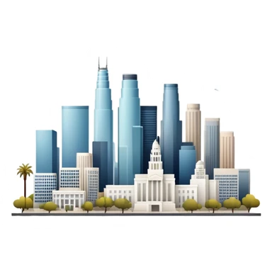 Los Angeles city skyline sticker
