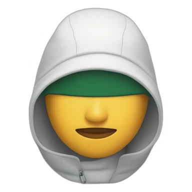 Latin woman using Lacoste balaclava sticker