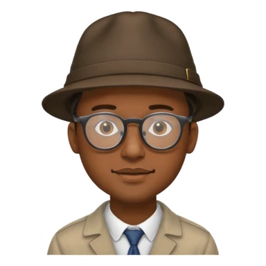 black man wearing hats and glasses sticker