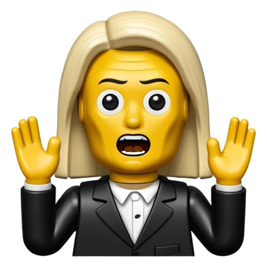 Lego minifig in the style of munch’s the scream sticker