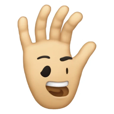 Emoji sanado la lengua con las manos a los lados haciendo una morisqueta de burla sticker