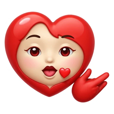 Blowing a kiss emoji sticker