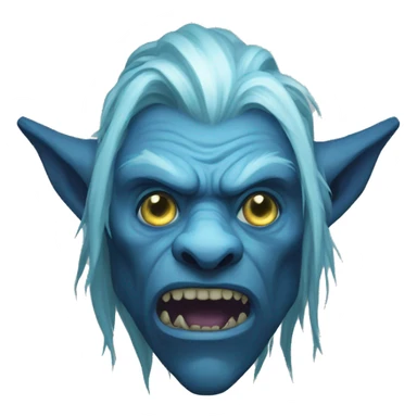 spectral giant blue firbolg surprised sticker