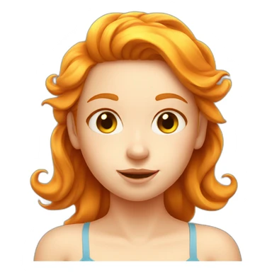 Ginger girl sun bathing  sticker