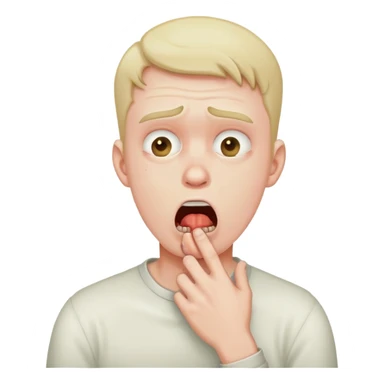 a guy choking himself  sticker