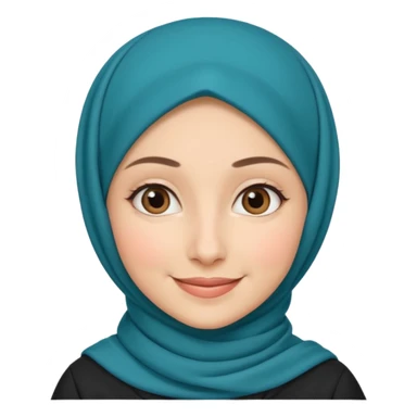 a beautiful French teacher wearing hijab sticker