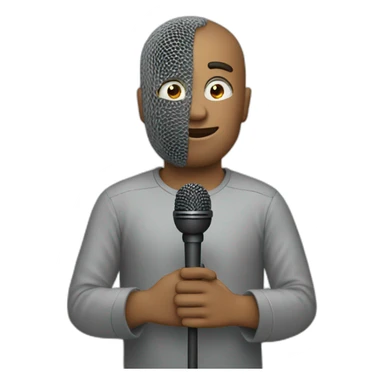 Man talk microphone sticker