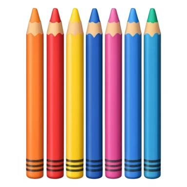 A row of crayons sticker