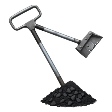 Double-ended coal mining pick sticker