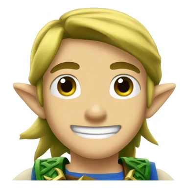 Link of Zelda face smile sticker
