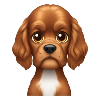 White brunette Man with cavalier dog  sticker