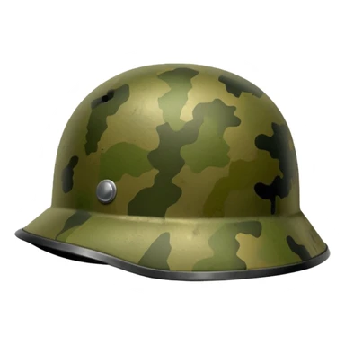 military helmet in camouflage ww2 sticker