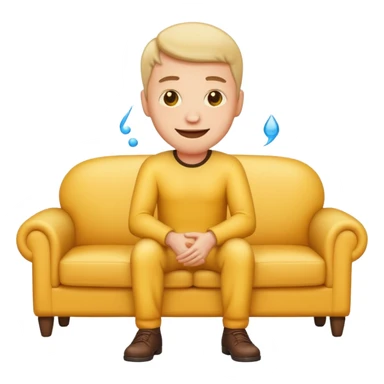 emoji man Peeing on a couch sticker