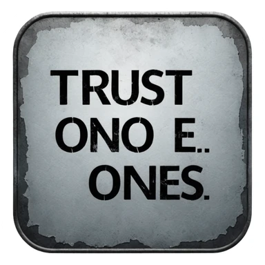 trust no one x-files inspired lettering sticker
