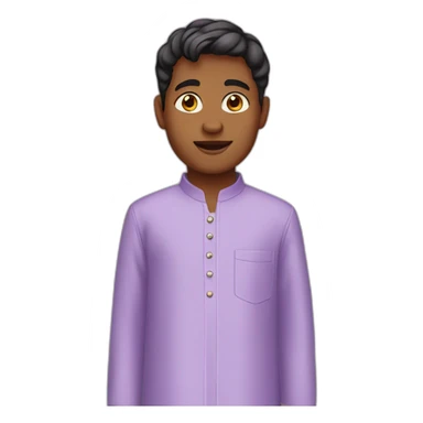 Boy in lavender kurta sticker