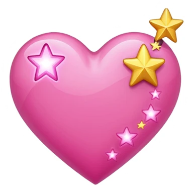 pink heart shooting star lines wand emoji sticker