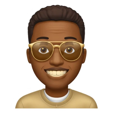 Black man with gold teeth and sun glasses sticker