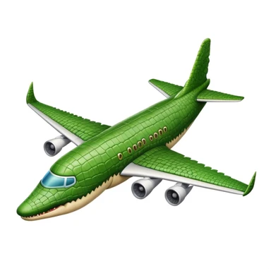 Un avion con vabesa de cocodrilo sticker