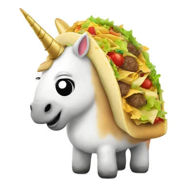 fat unicorn with taco sticker