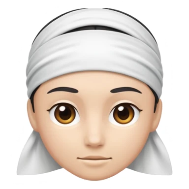 simple white headband sticker