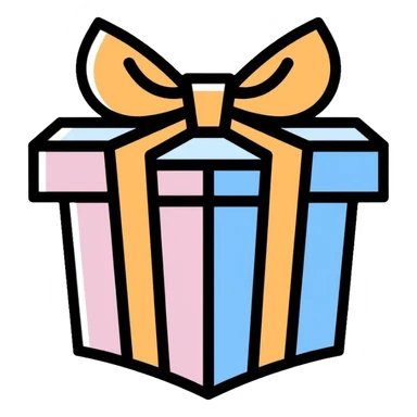 birthday present box sticker