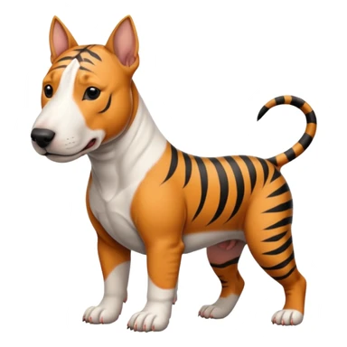 bull terrier tiger coloring sticker