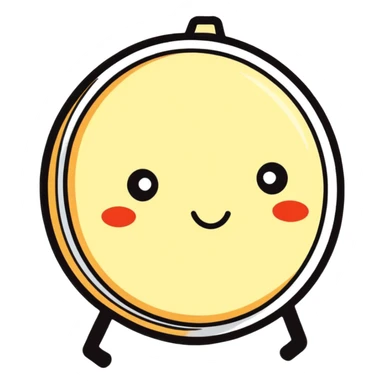 buffering symbol with a face in the center sticker