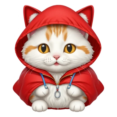 runny nose cat with red parachute sticker